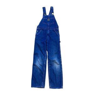 Vintage Kids OshKosh BGosh Vest Bak Blue Denim Toddler Overalls 8/10‎